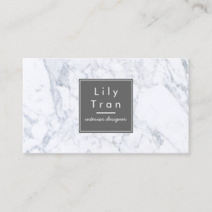 White Marble Business Card