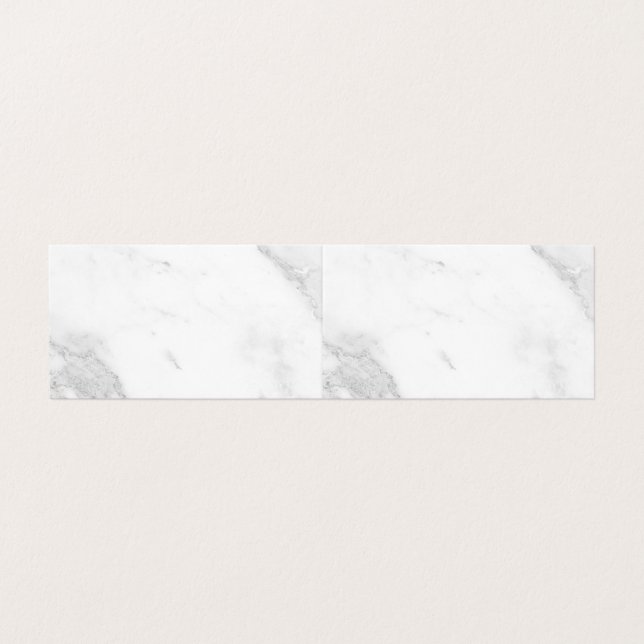 White Marble Business Card (Outside Unfolded)