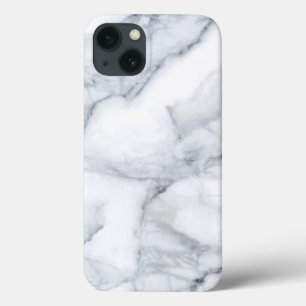 White Marble Carrara Calacatta Texture iPhone 13 Case
