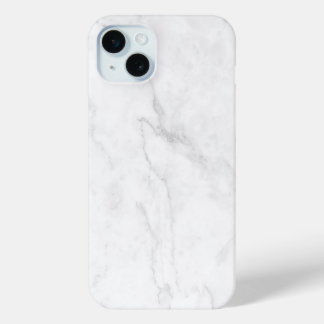 White Marble iPhone 15 Mini Case