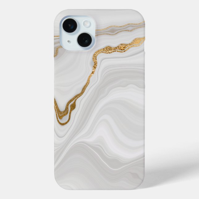 White Marble Case-Mate iPhone Case (Back)