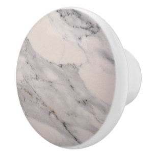 White marble ceramic knob