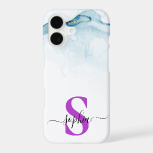white marble chic gold glitter monogram