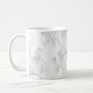 White marble coffee mug
