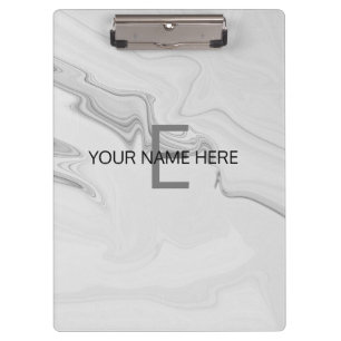 White Marble Customize Clipboard