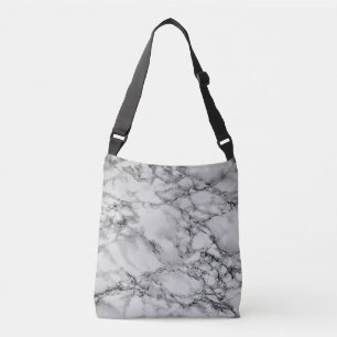 White Marble Design Crossbody Bag