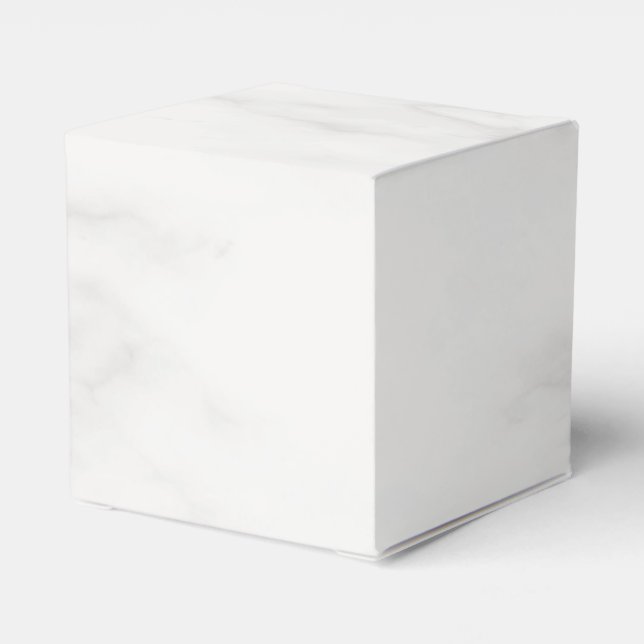 White Marble Elegant Modern Template Trendy Favor Box (Back Side)