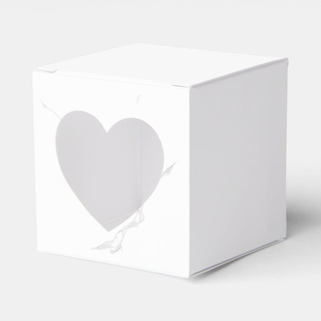 White Marble  Favor Box (Front Side)
