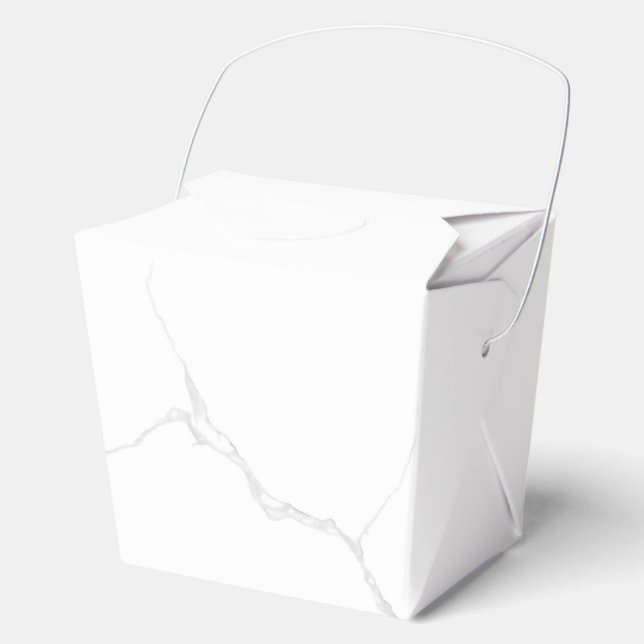 White Marble  Favor Box (Front)