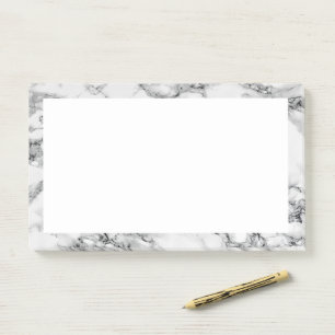 White Marble Frame Sticky Notes