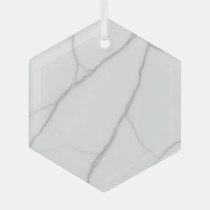 White Marble Glass Ornament