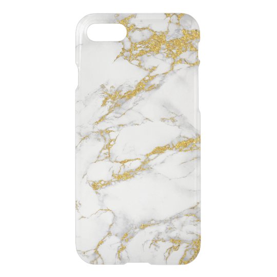White Marble Gold Accent iPhone 8/7 Case