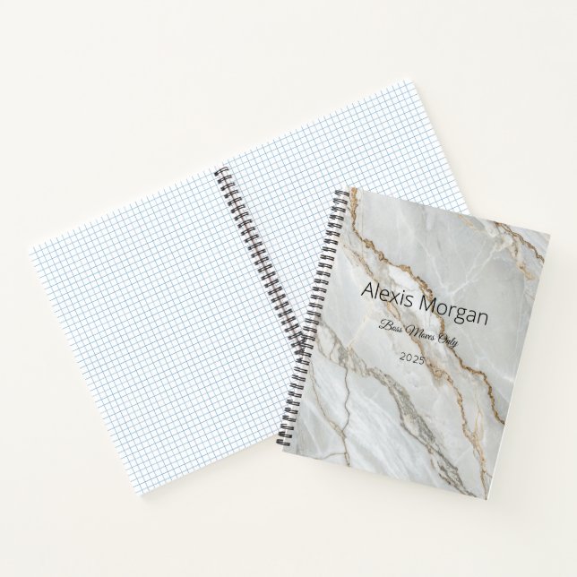 White Marble Gold Notebook (Inside)