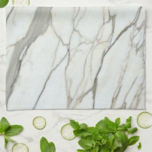 White marble granite luxury natural texture kitchen towel