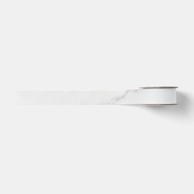 White Marble Grosgrain Ribbon (Front)