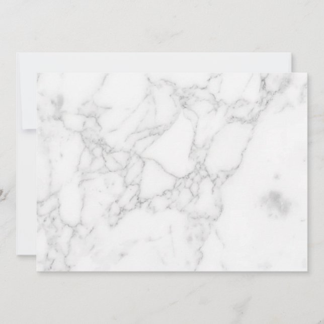 White Marble Holiday Card (Front)