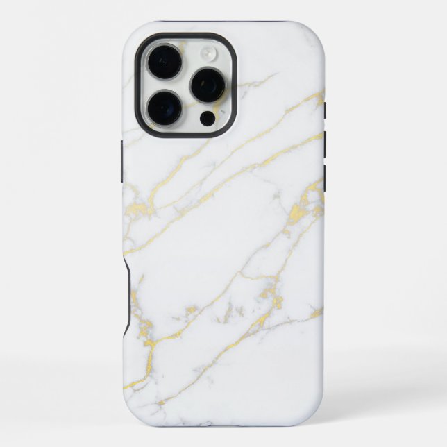 White Marble  iPhone Case (Back)