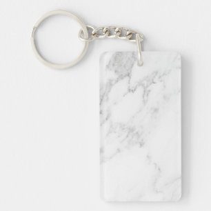 White Marble Keychain