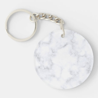 White Marble Keychain