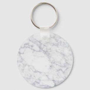 White Marble Keychain