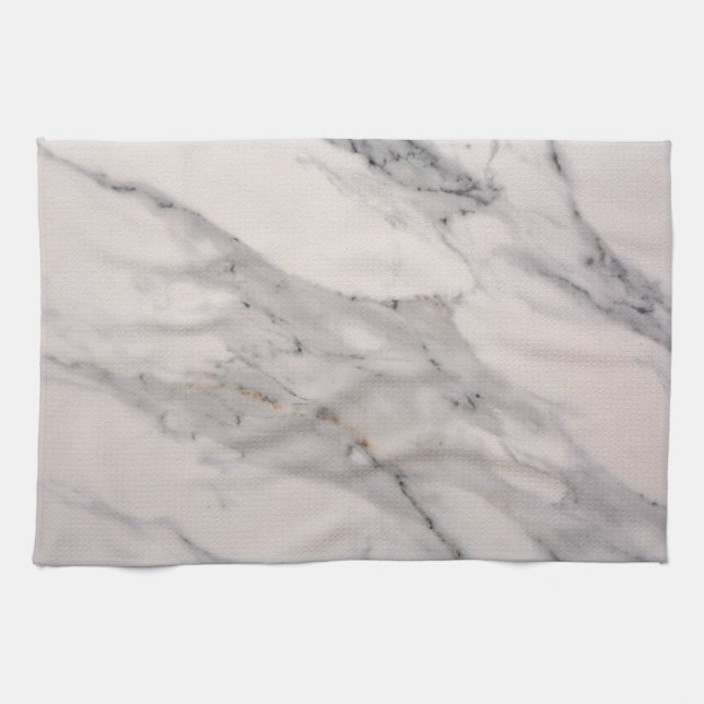 White Marble Kitchen Towel (Horizontal)
