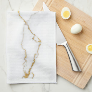 White Marble Kitchen Towel