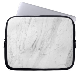 White Marble Laptop Sleeve