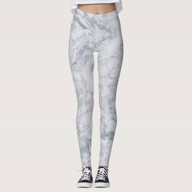 White Marble Leggings (Front)