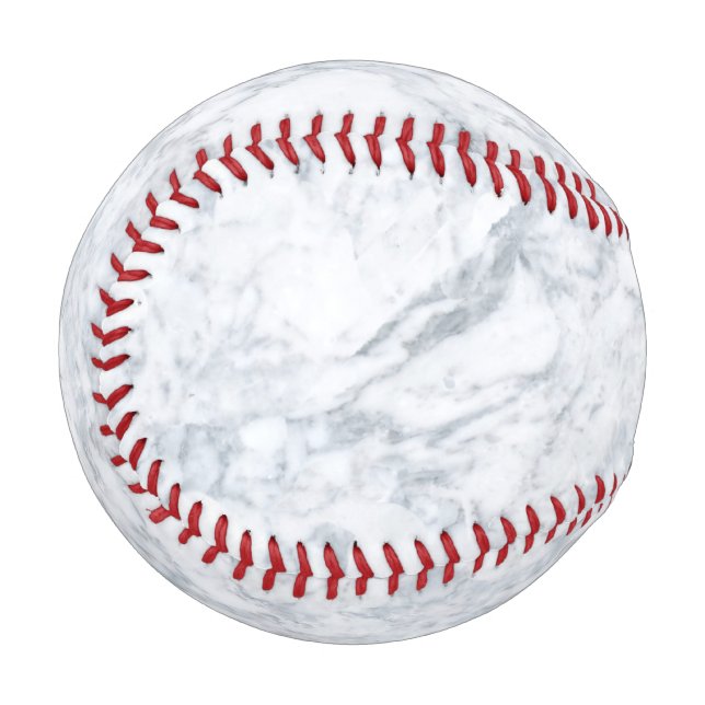 White Marble Look Baseball (Front Left)