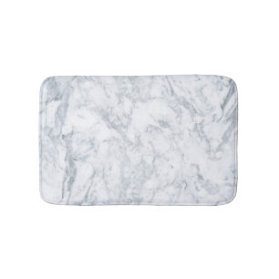 White Marble Look Bath Mat