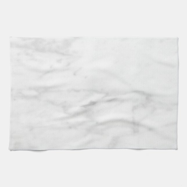 White Marble Look Kitchen Towel (Horizontal)