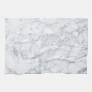 White Marble Look Kitchen Towel