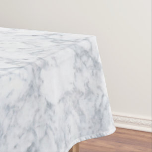 White Marble Look Tablecloth