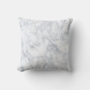 White Marble Look Throw Pillow
