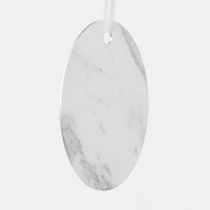 White Marble Metal Ornament