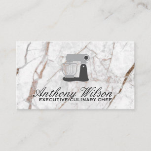 White Marble Mixing Machine Business Card