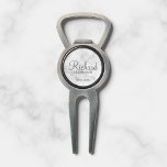 White Marble Modern Script Personalized Groomsman Divot Tool<br><div class="desc">Personalized Groomsman Gifts featuring personalized groomsman's name in grey modern script font style with title and wedding date in modern sans serif font style on white marble background. Also perfect for best man, father of the bride, bridesmaid, maid of honour, mother of the bride and more. Please note: The marble...</div>