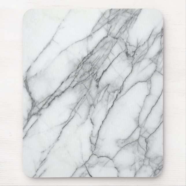 White Marble Mouse Pad (Front)