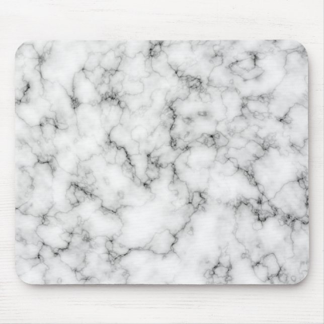 White Marble Mouse Pad (Front)
