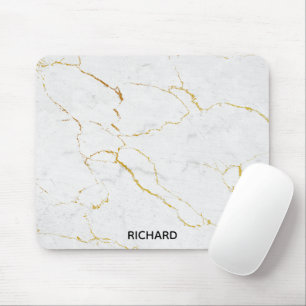 White Marble Mouse Pad