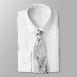 White Marble Neck Tie