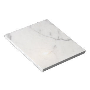 White marble  notepad