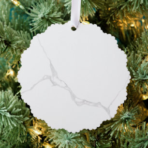 White Marble Ornament Card