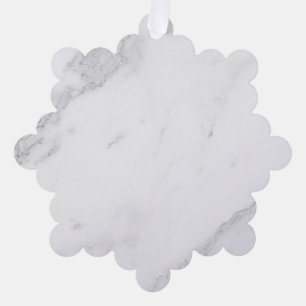 White Marble Ornament Card
