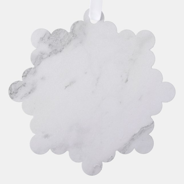White Marble Ornament Card (Front)