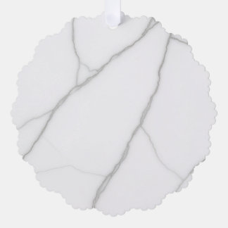 White Marble Ornament Card