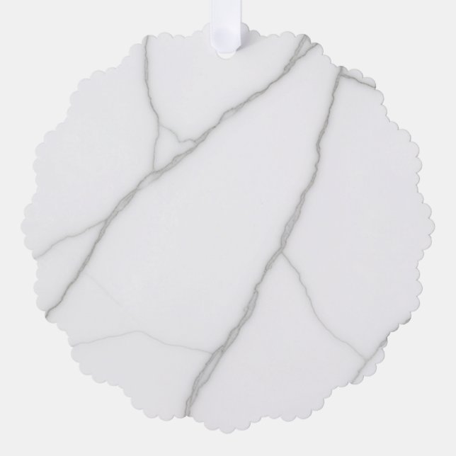 White Marble Ornament Card (Front)