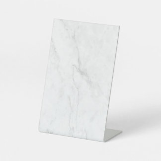White Marble Pedestal Sign