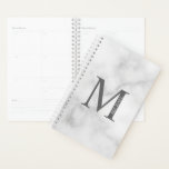 White Marble Personalized Monogram and Name Planner<br><div class="desc">Personalized Monogram and Name Design
featuring personalized monogram and name in classic serif font style.</div>