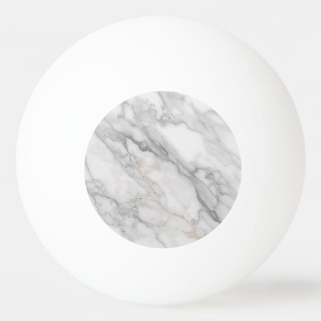 White Marble Ping Pong Ball (Front)